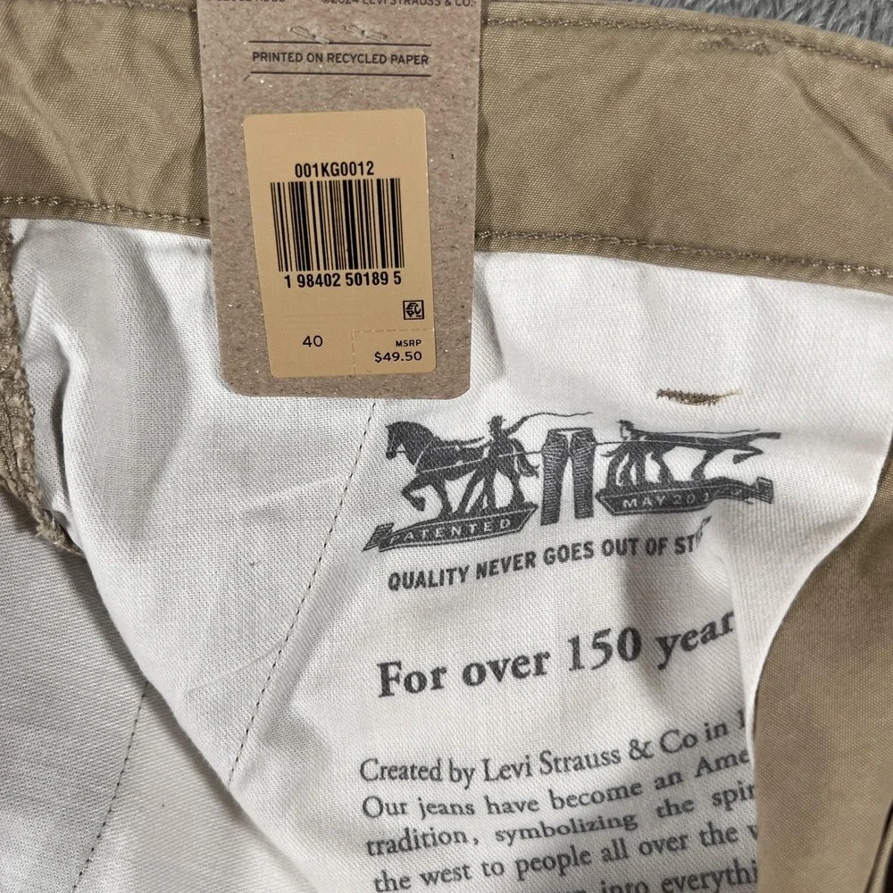 Levi's‎ Carrier Cargo Shorts Mens 40 Khaki 100% Cotton Multi Pocket Utility